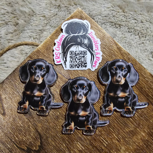 RTS Badge Reels - Black Dachshund