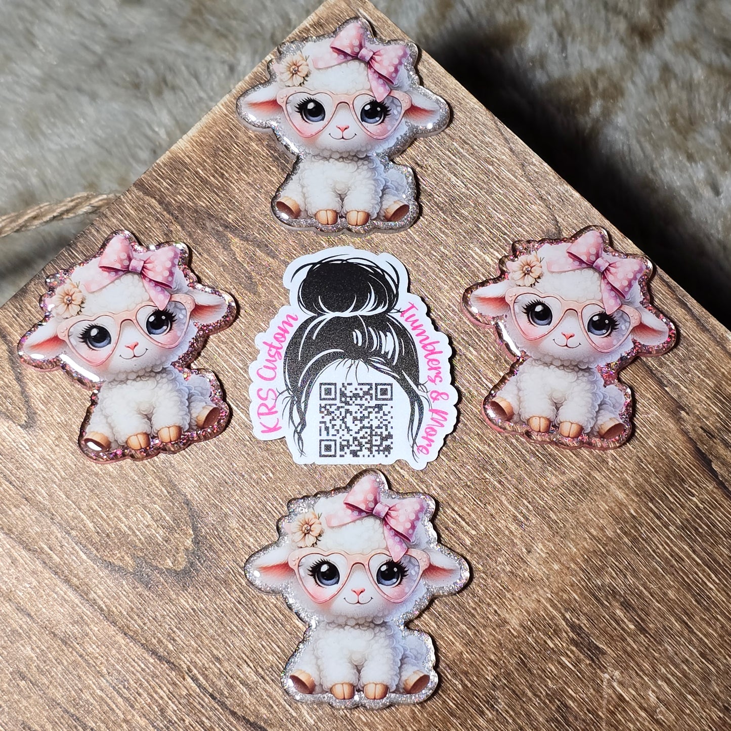 RTS Badge Reels - Cute Lamb