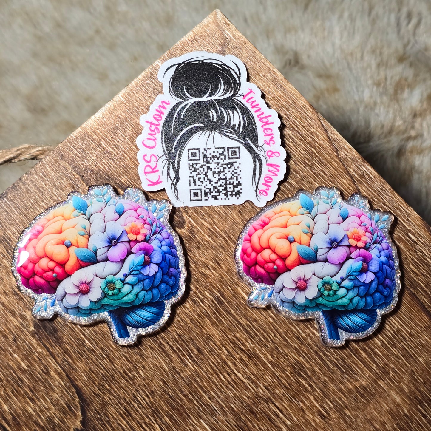 RTS Badge Reels - Floral Brain