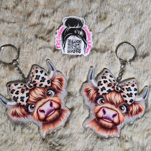 RTS Keychains - Baby Highland with Bow