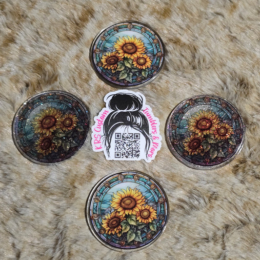 RTS Badge Reels - Sunflower Stained Glass