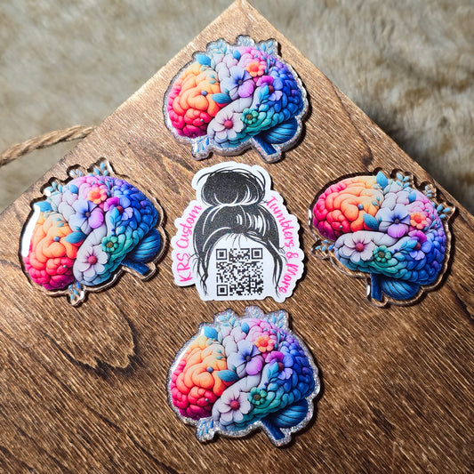 RTS Badge Reels - Floral Brain