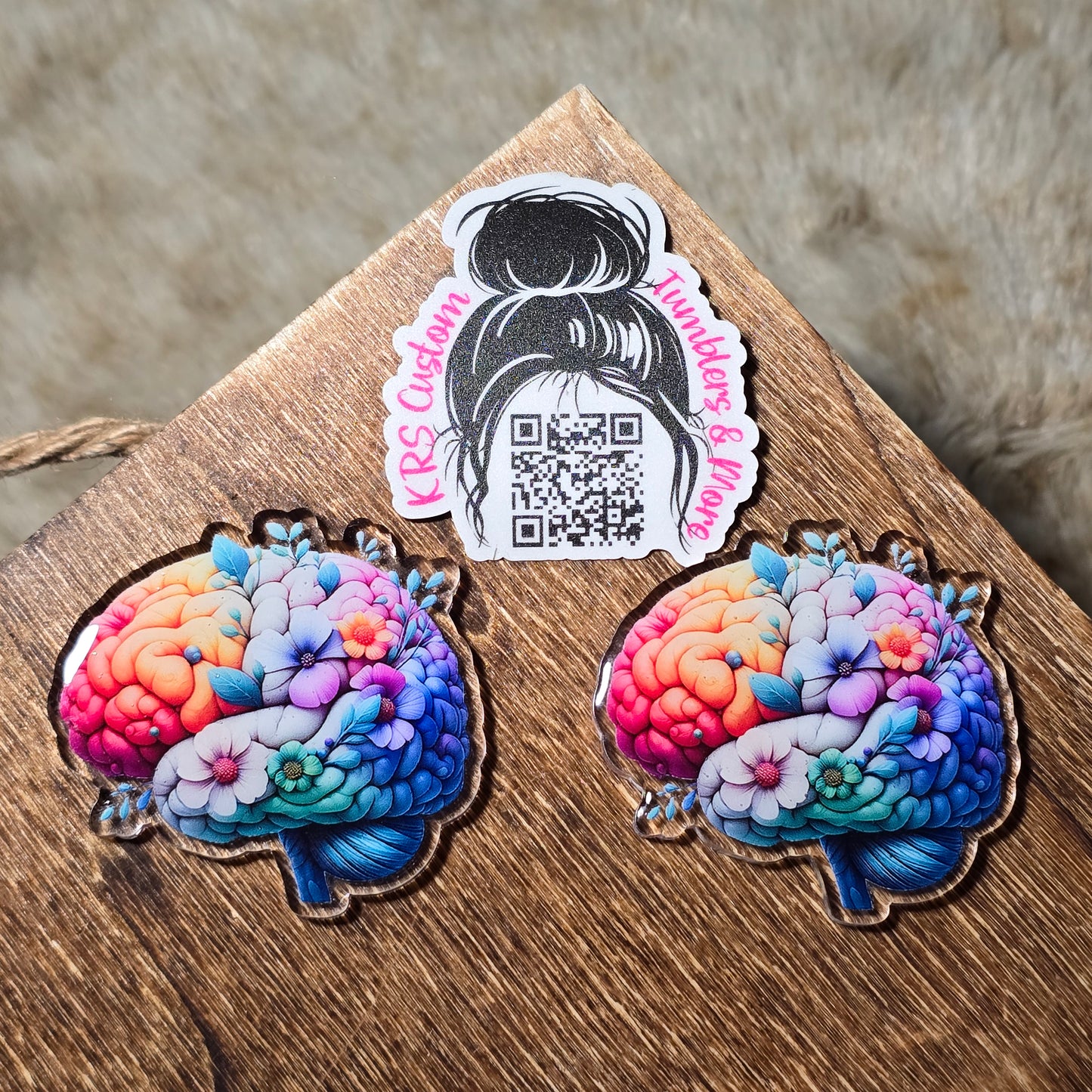 RTS Badge Reels - Floral Brain