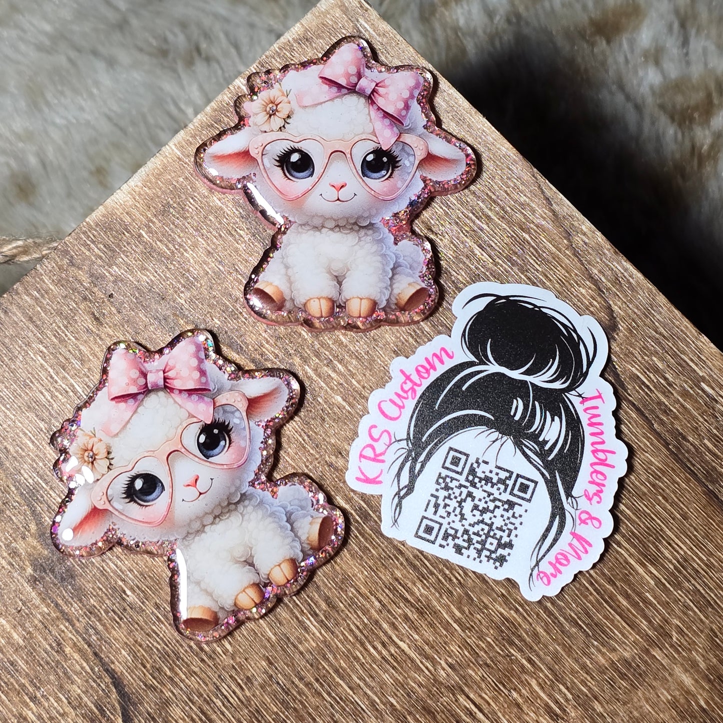 RTS Badge Reels - Cute Lamb