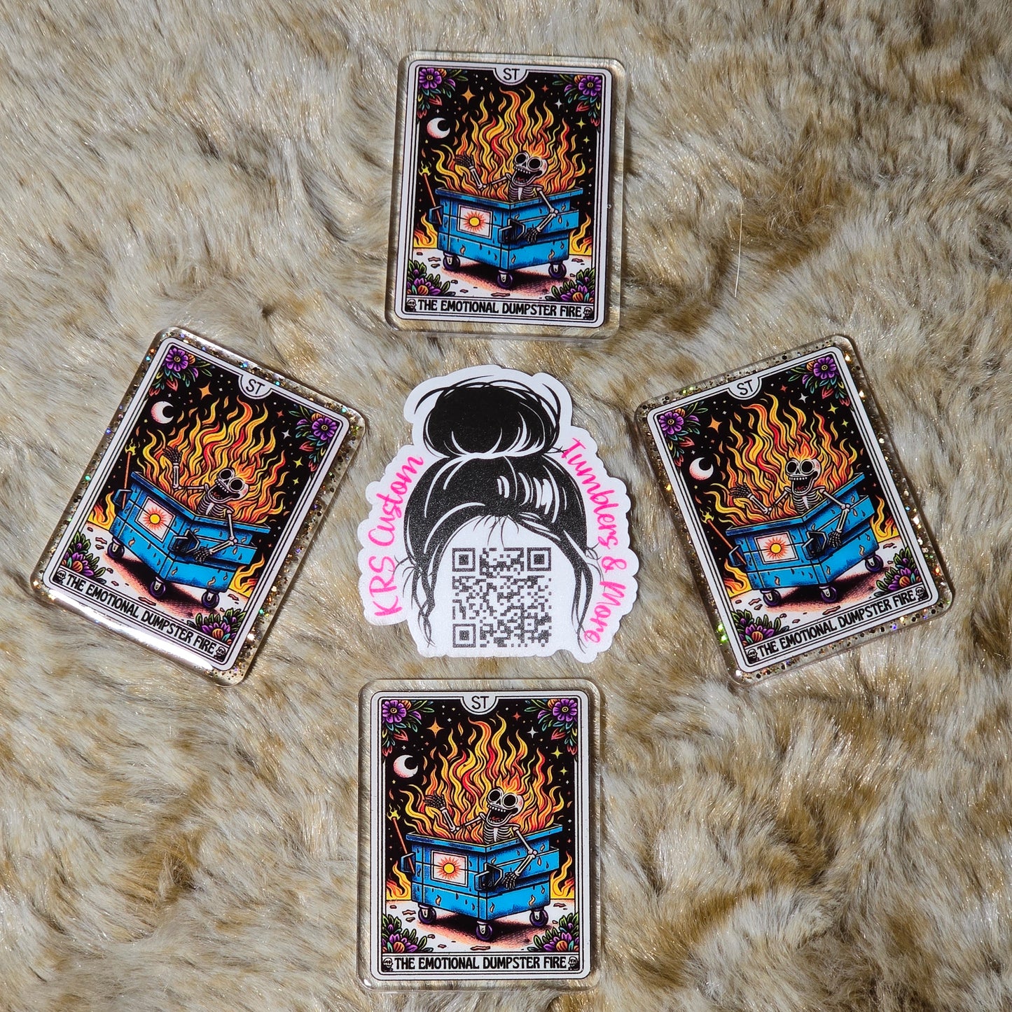 RTS Badge Reels - Tarot Dumpster Fire