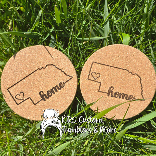 RTS Cork Coasters - Nebraska
