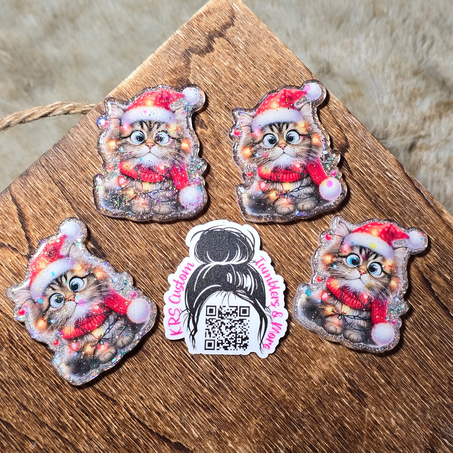 RTS Badge Reels - Christmas Cat