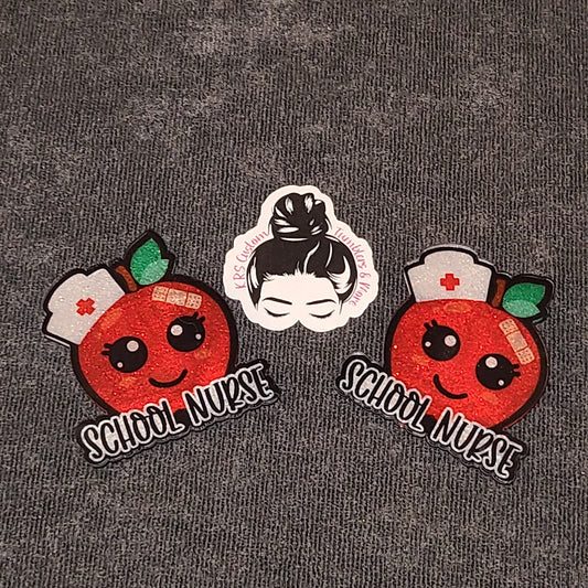 RTS Badge Reels - School Nurse Apple