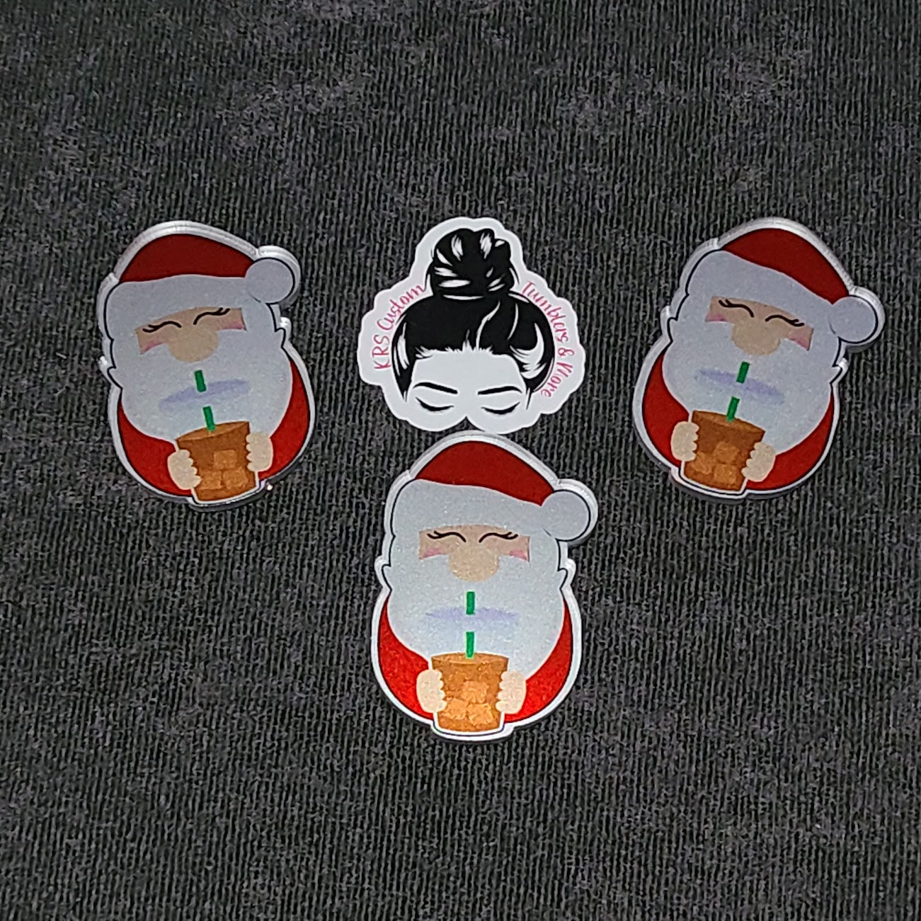 RTS Badge Reels - Santa w/ Coffee