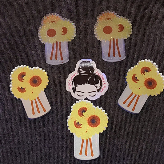 RTS Badge Reels - Sunflowers in Vase