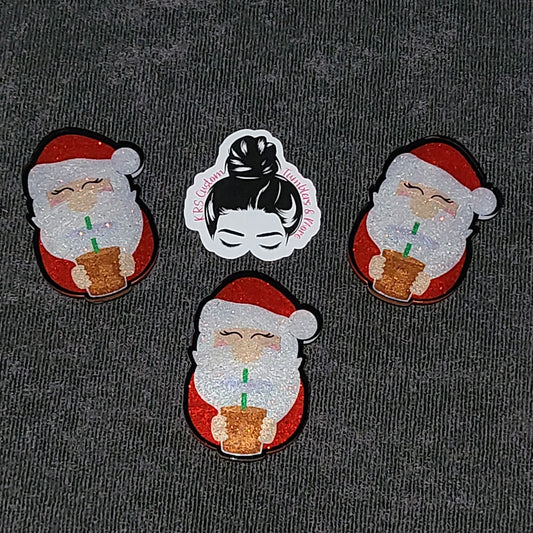 RTS Badge Reels - Santa w/ Coffee