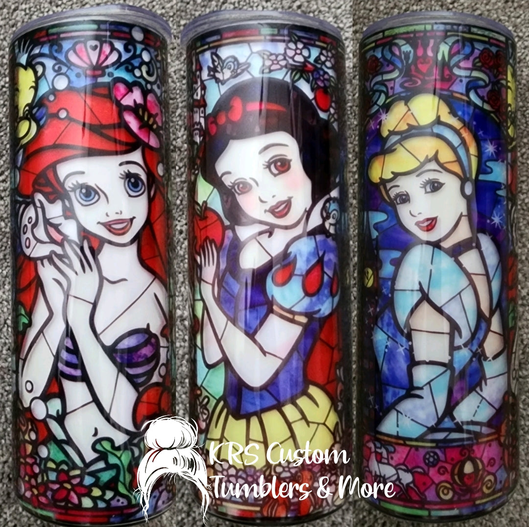 RTS 25oz Clear Glass - Princesses