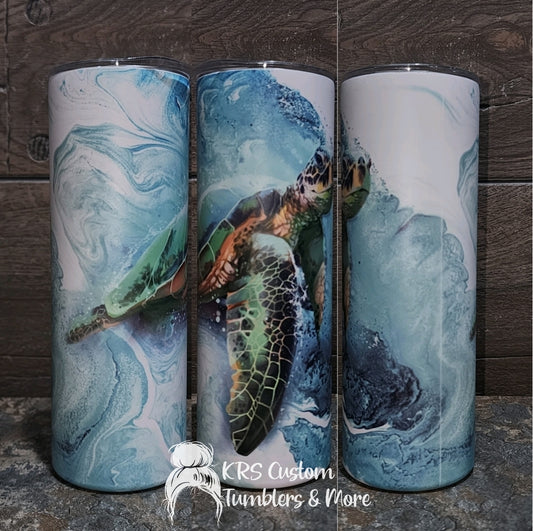 RTS 20oz Glow Blue - Sea Turtle