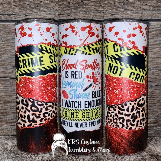 RTS 20oz Blue Glow - Blood Splatter