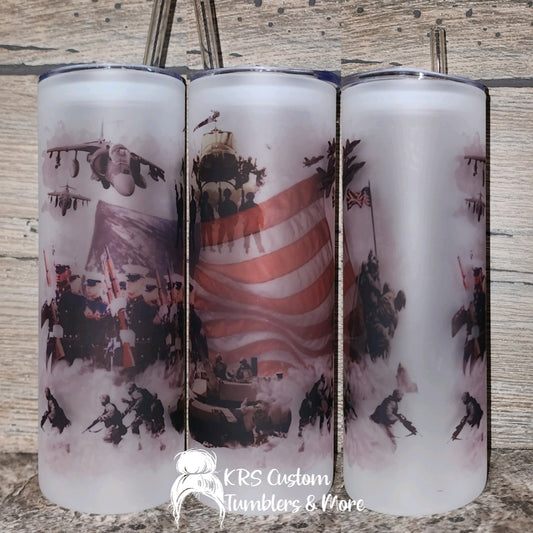 RTS 25oz frosted Glass - Military